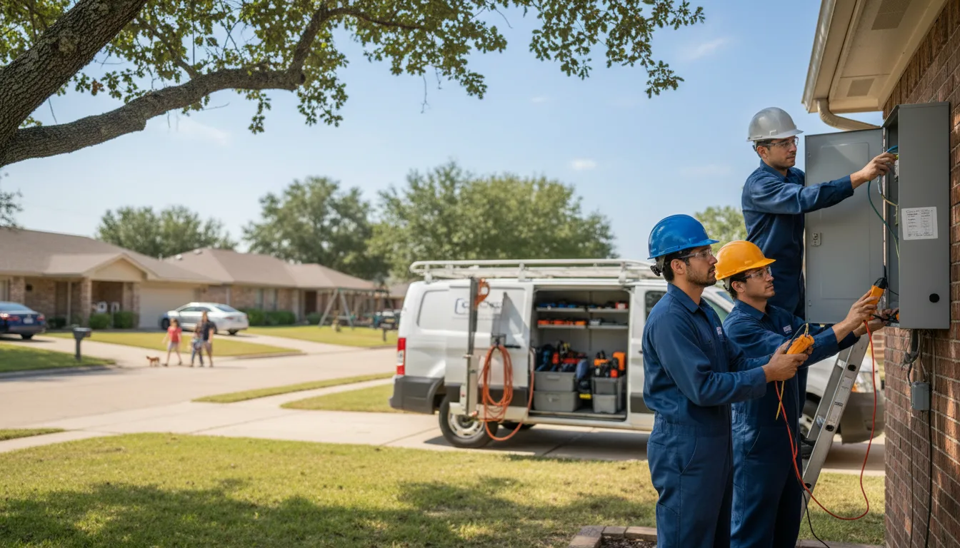 Certified electrician providing emergency electrical services in Sealy, TX